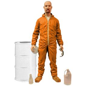 Breaking Bad Walter White figurine - Tenue chimiste orange 15 cm